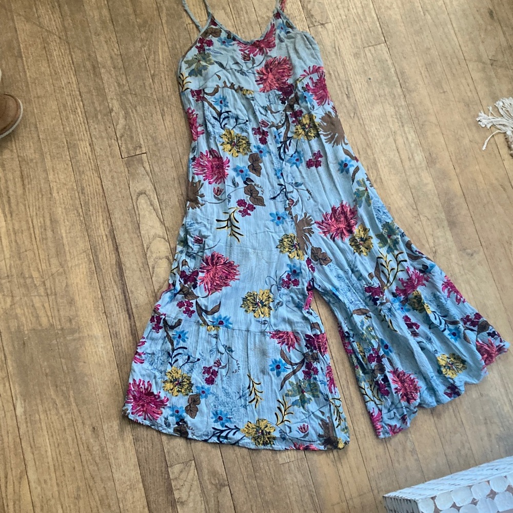 NATURAL LIFE Floral Jumpsuit SZ S - Blue and Pink with pockets - Picture 2 of 13
